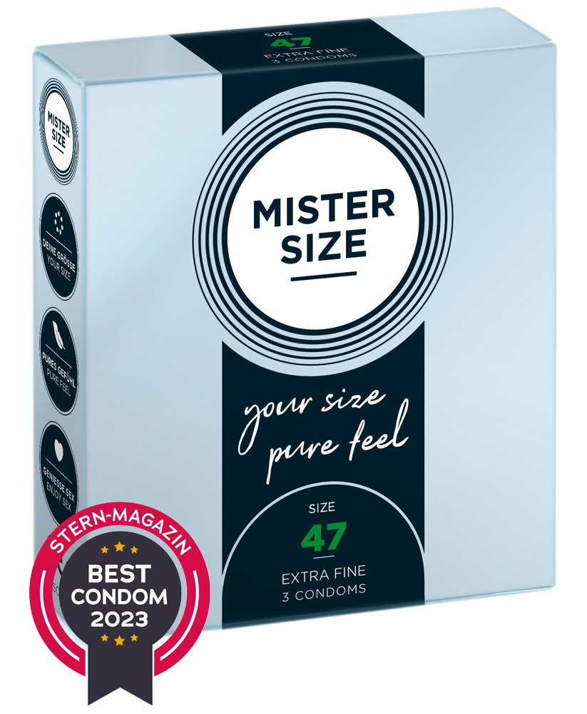 Mister Size 47 mm Veganske Gennemsigtige Tynde Kondomer