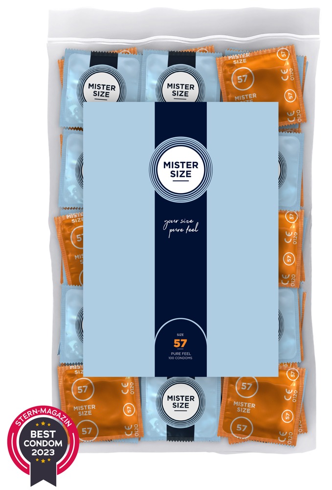 Kondomer "57 Mm", Gennemsigtige, Tynde, Fugtige fra Mister Size
