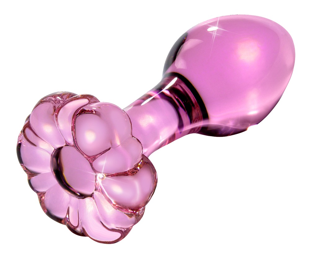 Dråbeformet rosa glas analplug – Udforsk ny nydelse!