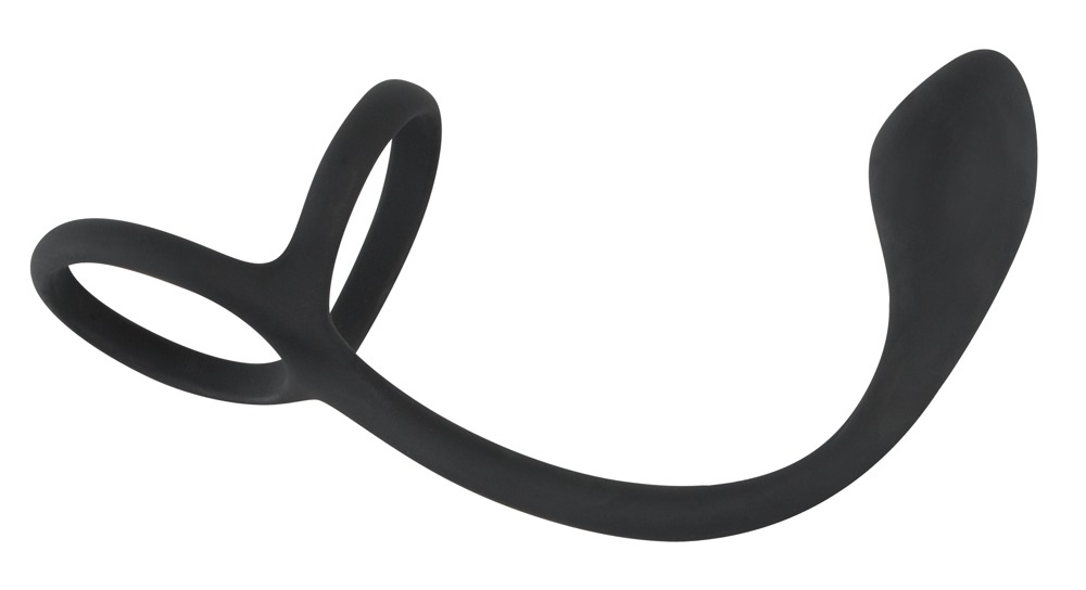 3-i-1 Analplug med Penis- og Testikelring fra Black Velvets