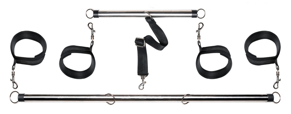Bondage Sæt med Spredningsstang og Håndjern til Leg
