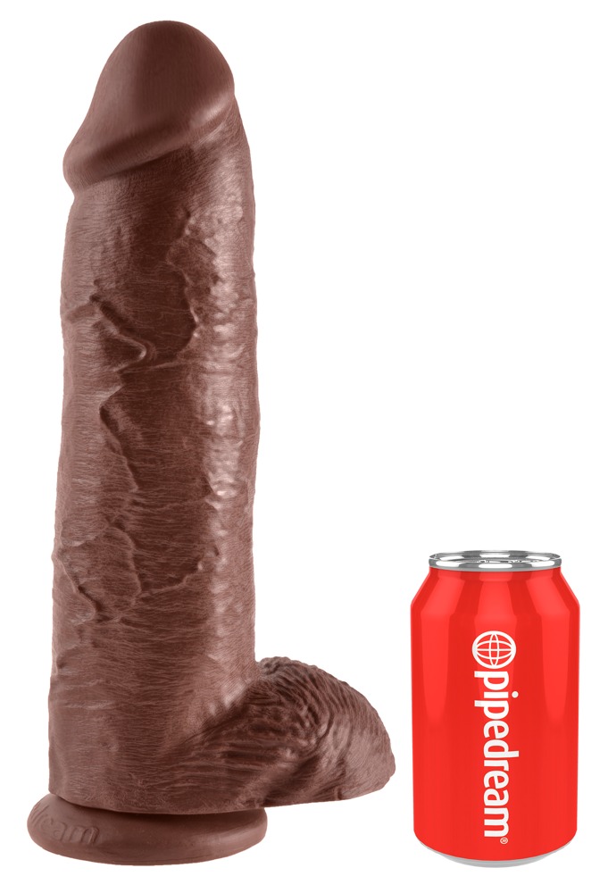 12" Dildo med Testikler fra King Cock - Uimodståelig!