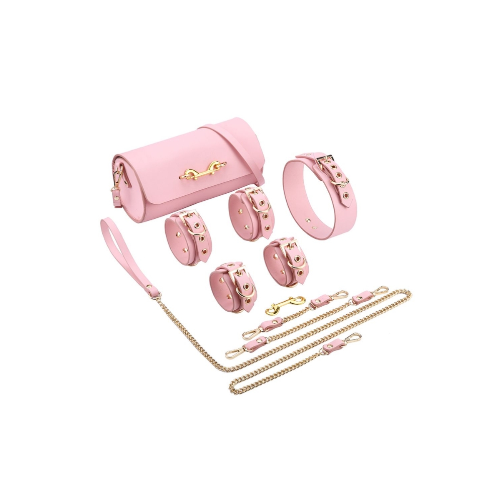 Luksus Bondage Sæt I Læder (5 Dele) fra Kiotos