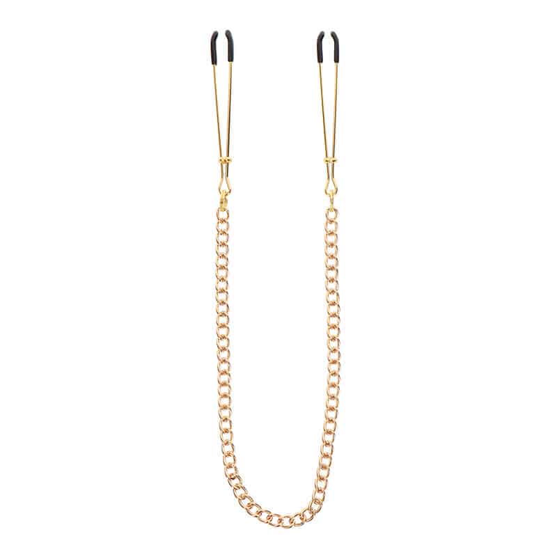 Justerbare Brystklemmer Med Kæde   Guld fra Taboom