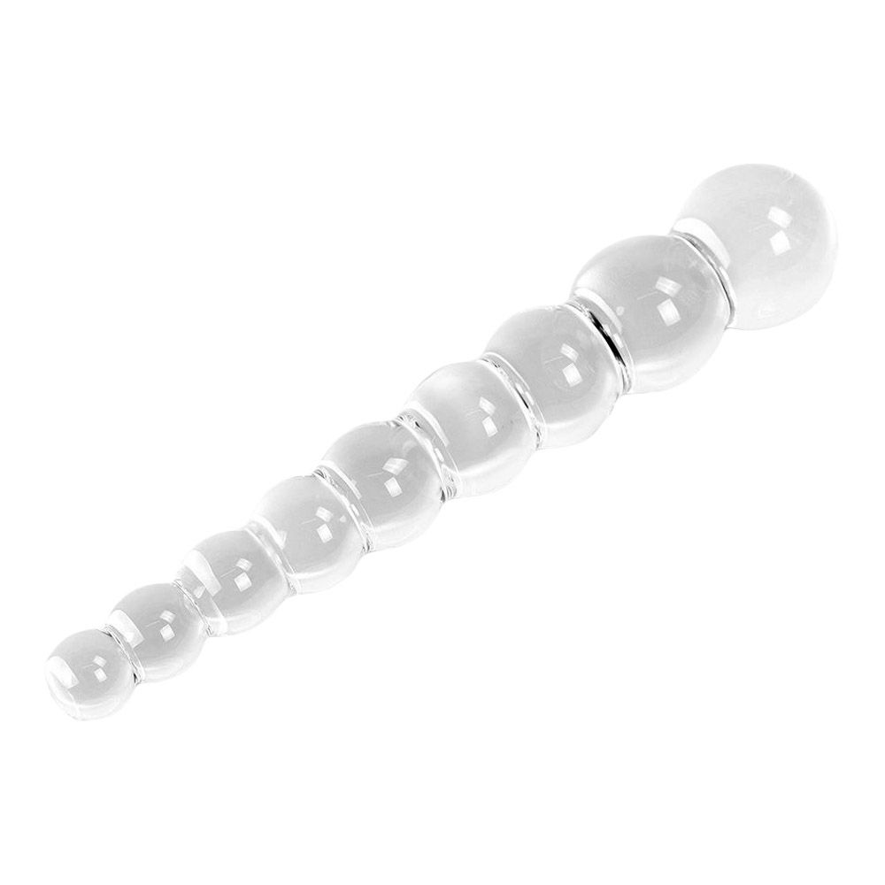 Glas Dildo Med Kugler fra Kiotos