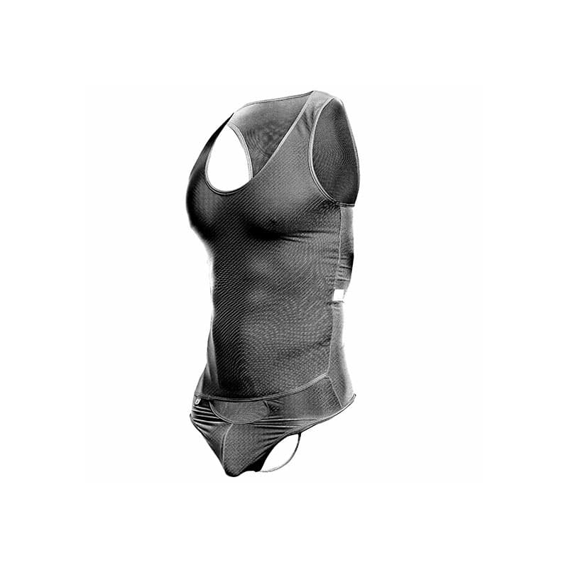 Sebastian Top   S M   Sort fra Mob Eroticwear