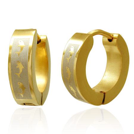 Stål Hoops Øreringe til Mænd - 13mm Diameter