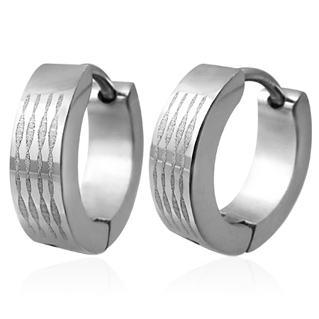 Stilfulde øreringe i rustfrit stål - 13mm Hoops