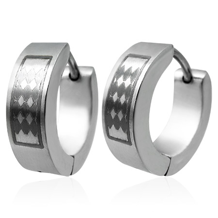 Stål Hoops Øreringe til Mænd - 13mm Diameter
