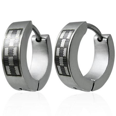 Stål Hoops Øreringe til Mænd - 13mm Diameter