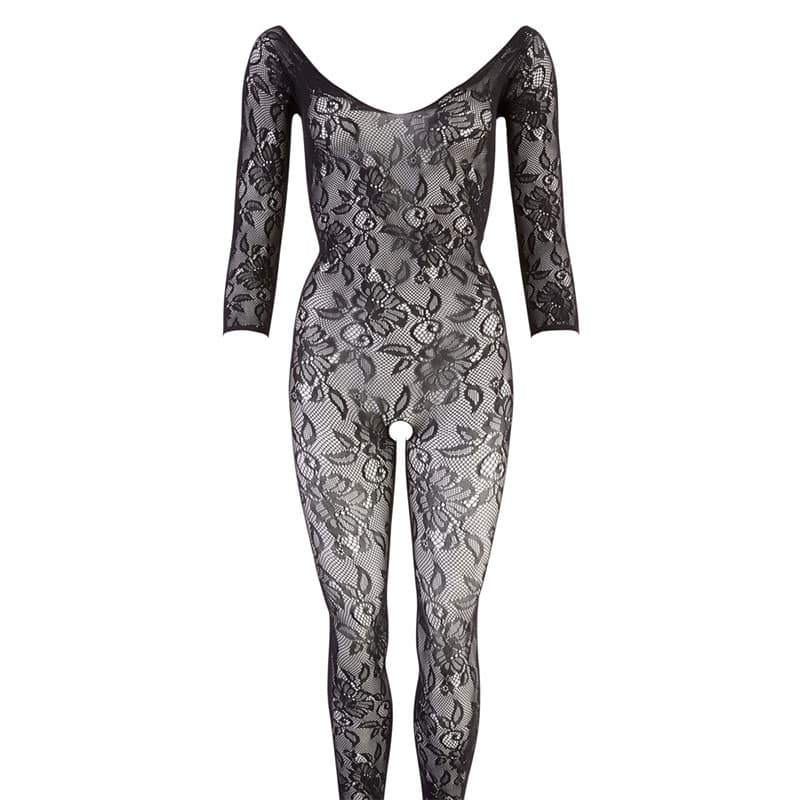 Mia Langærmet Bundløs Catsuit Sort fra No:xqse