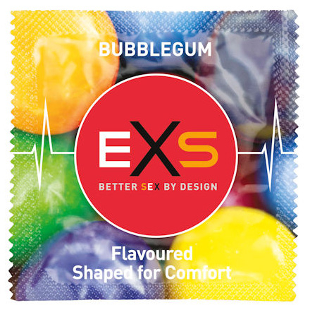 Bubble Gum Kondom, 10 Stk fra Exs