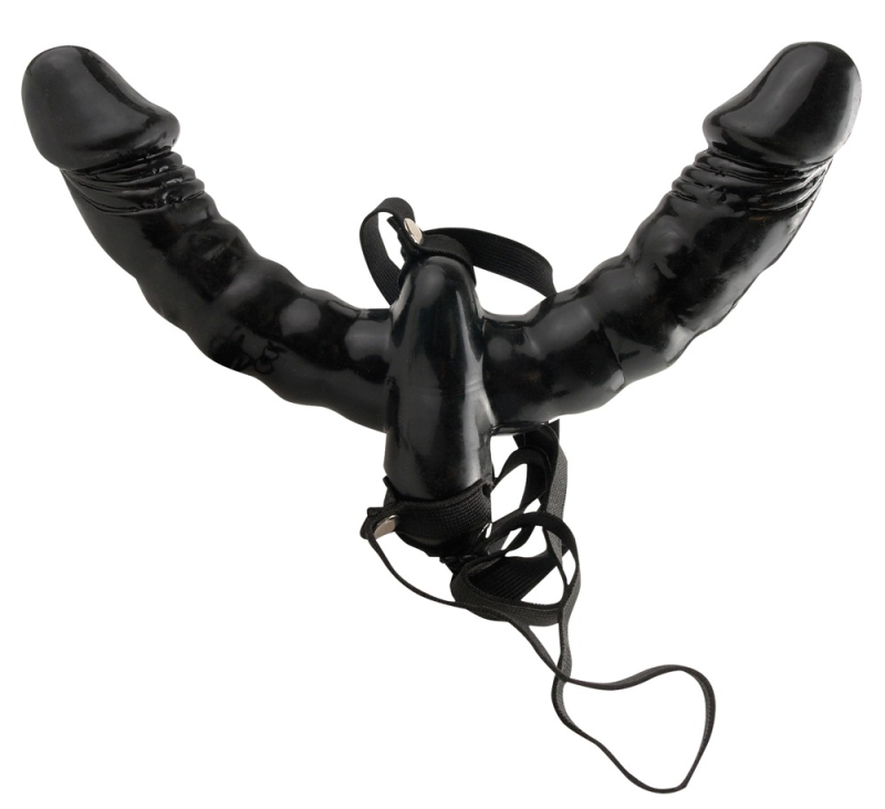 Fantasy Double Delight Strap On Med Vibrator fra Fetish