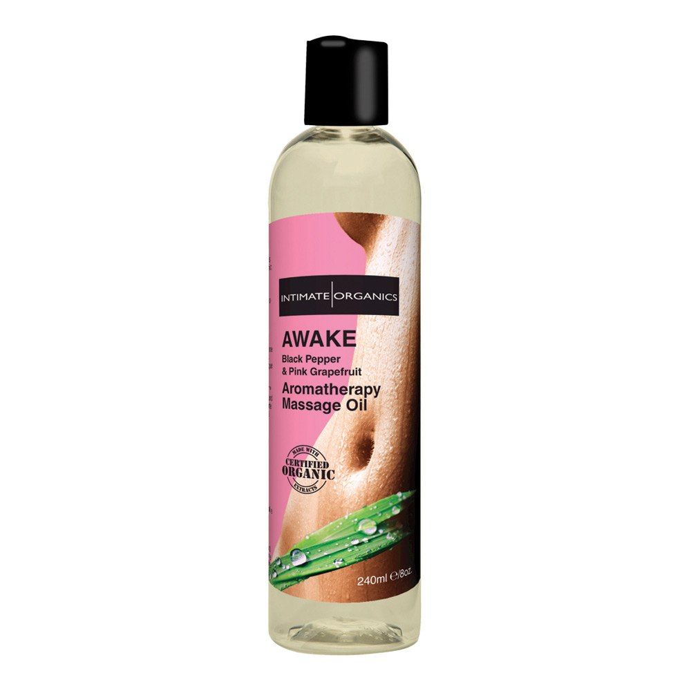 Aromatherapy     Massageolie Med Duft   Awake   240 Ml fra Intimate Organics