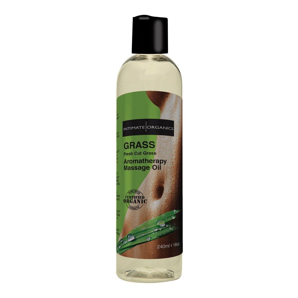 Aromatherapy     Massageolie Med Duft   Grass    240 Ml fra Intimate Organics