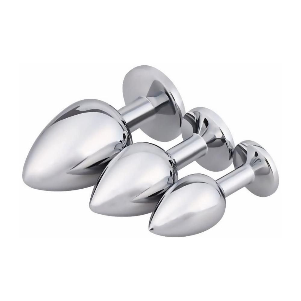 Starter Anal Plug Sæt Med Sølv Diamant King fra 210th