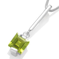 Vedhæng med Peridot - 26mm Tilbud på Elegant Smykke