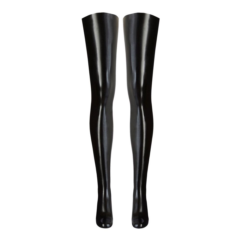 Latex Strømper Sorte L  fra Late X