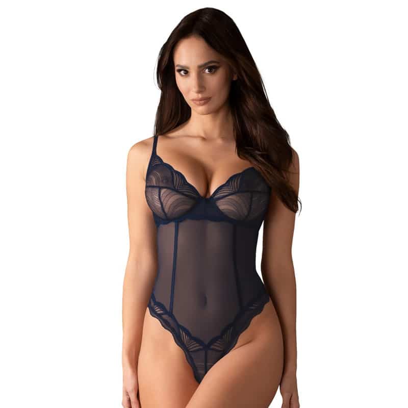 Obsessive Nightly Blue Bundløs Bodystocking – Frækt Lingeri