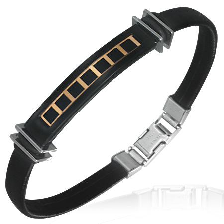 Maskulint Læderarmbånd i Rustfrit Stål - Fantastisk Tilbud!