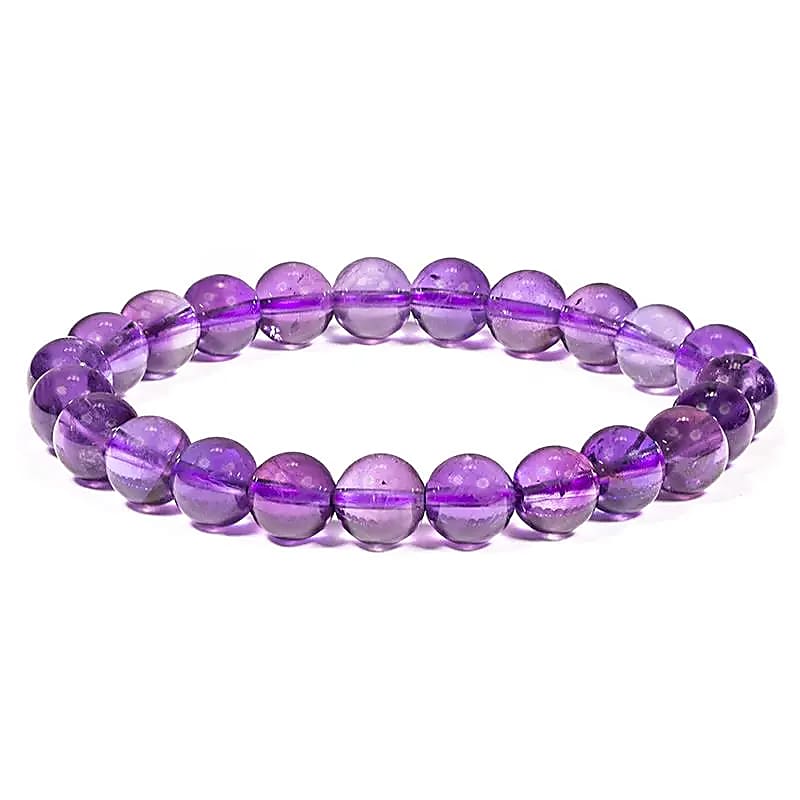 Armbånd Ametyst   8mm fra Smykker I Lilla »