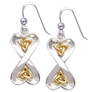 Uendelighedstegn og Triquetra Øreringe – Elegante Smykker
