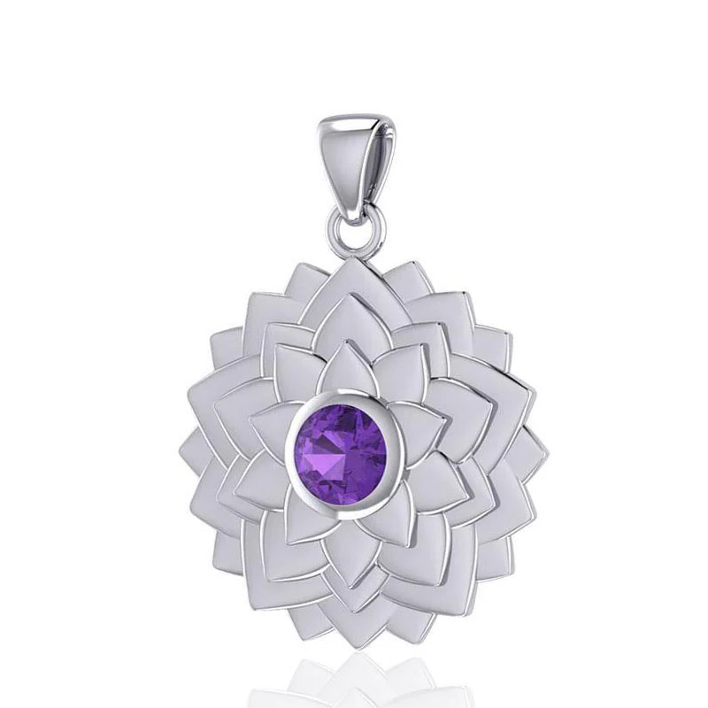 Sahasrara Chakra Vedhæng i Sølv - Spirituel Elegance