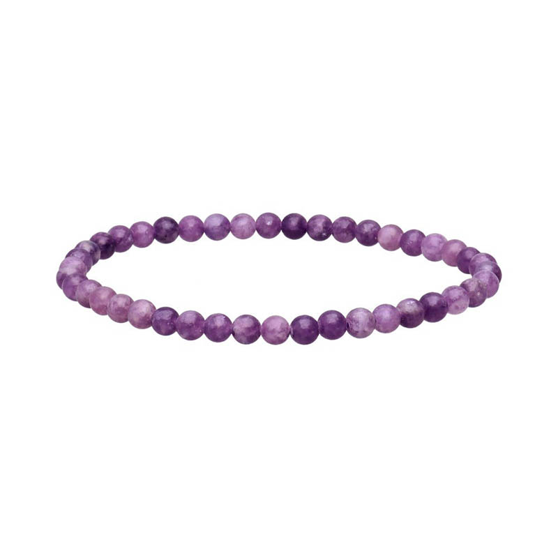 Armbånd Lepidolit   4mm fra Smykker I Lilla »