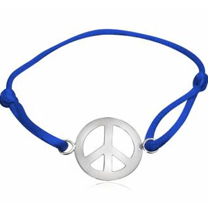 Justerbart Sølvarmbånd med Peacetegn – Smykker Tilbud