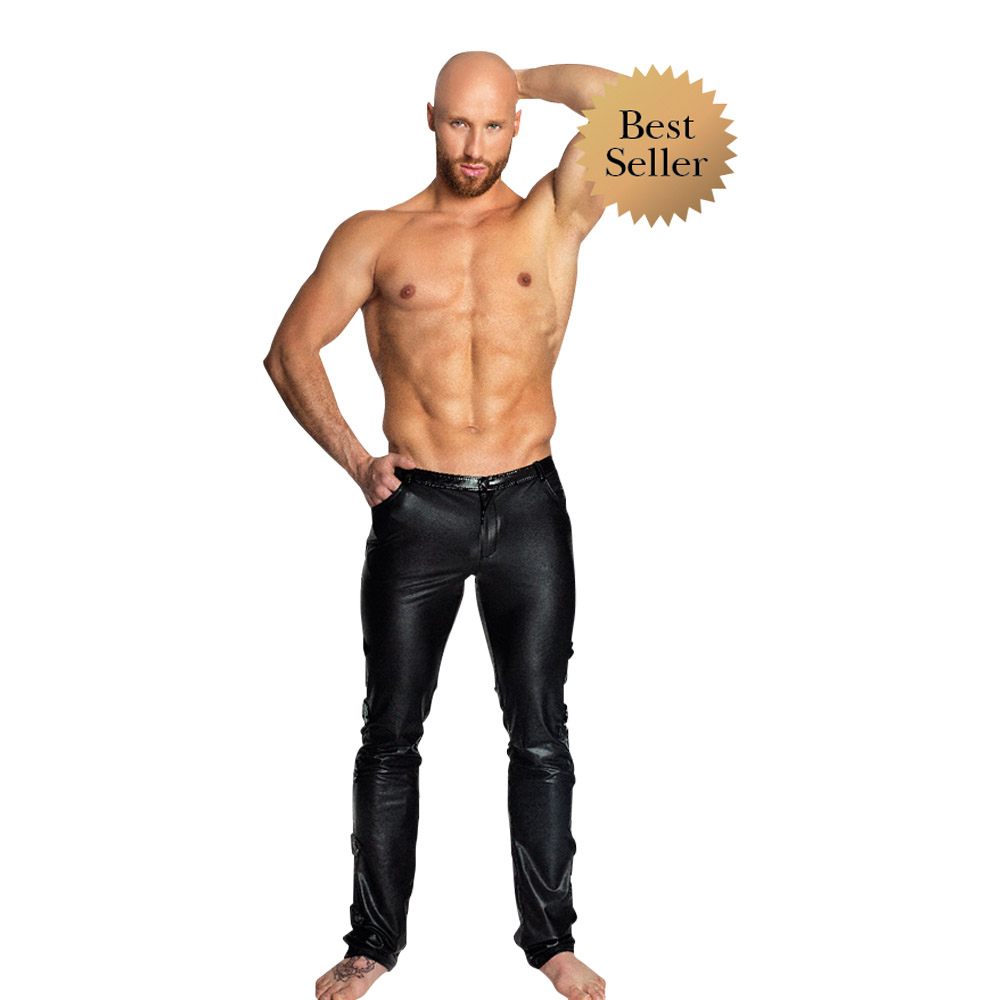 Lange Brukser Med Wetlook 6 fra Noir Handmade