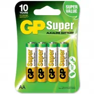 Super Alkaline Batteripakke Aa Lr6 1,5v   4 Stk. fra Gp