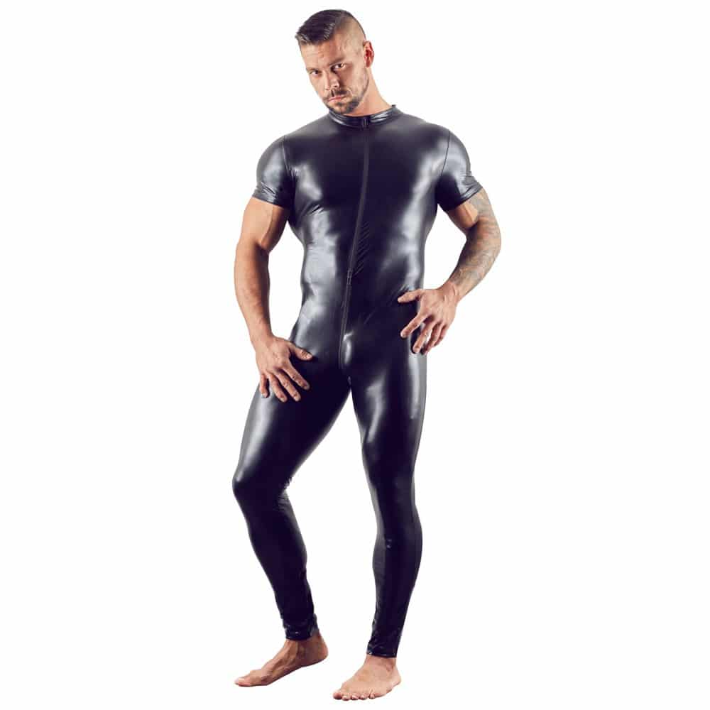 Sort Jumpsuit Med Korte ærmer Til Mænd   M fra Svenjoyment