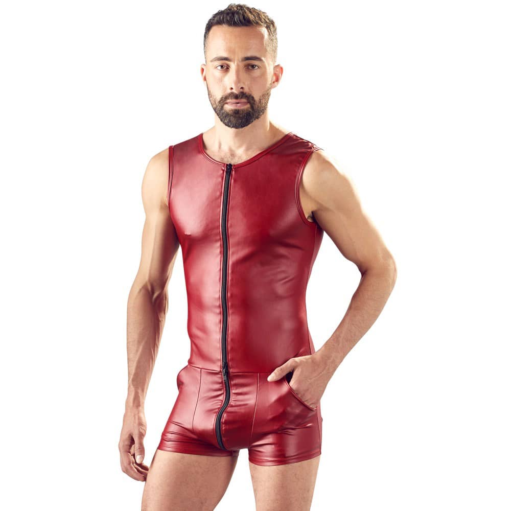 Rød Jumpsuit Playsuit Til Mænd   S fra Svenjoyment
