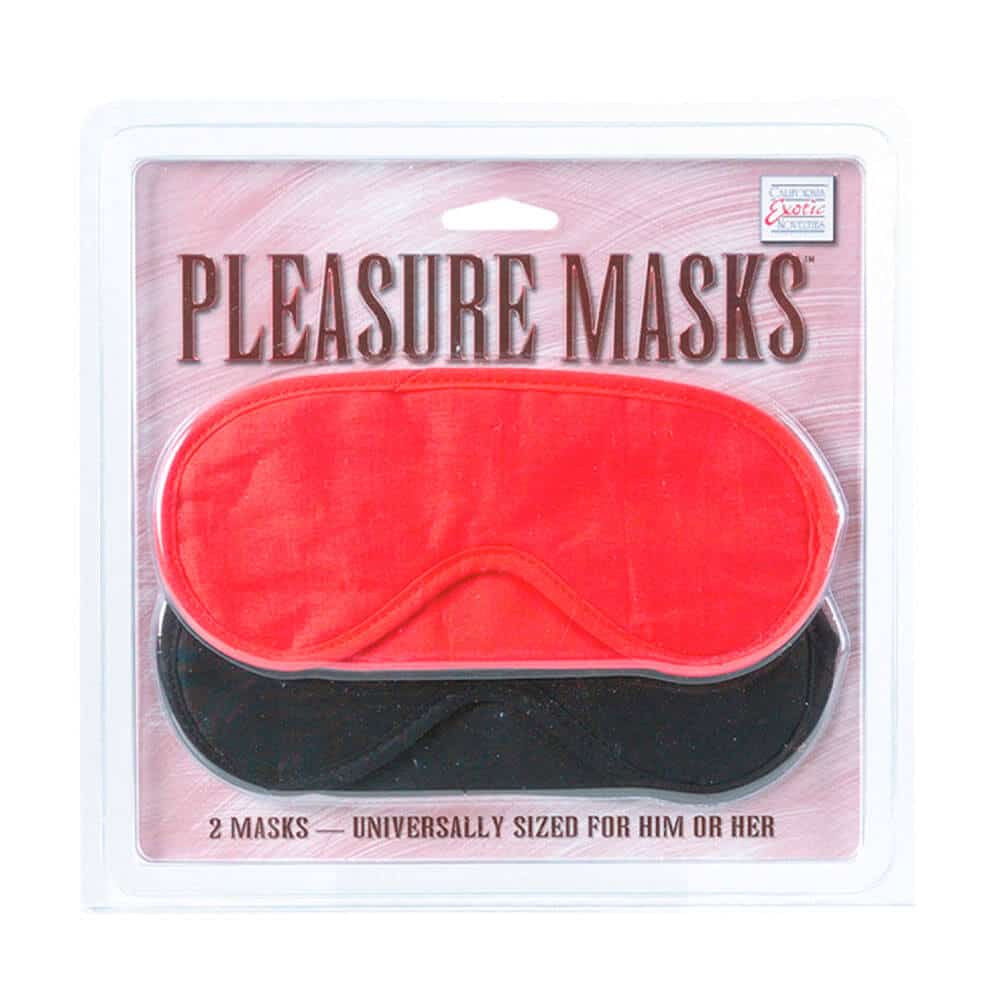 Pleasure 2 Pak Blindfold Sort & Rød fra Calexotics