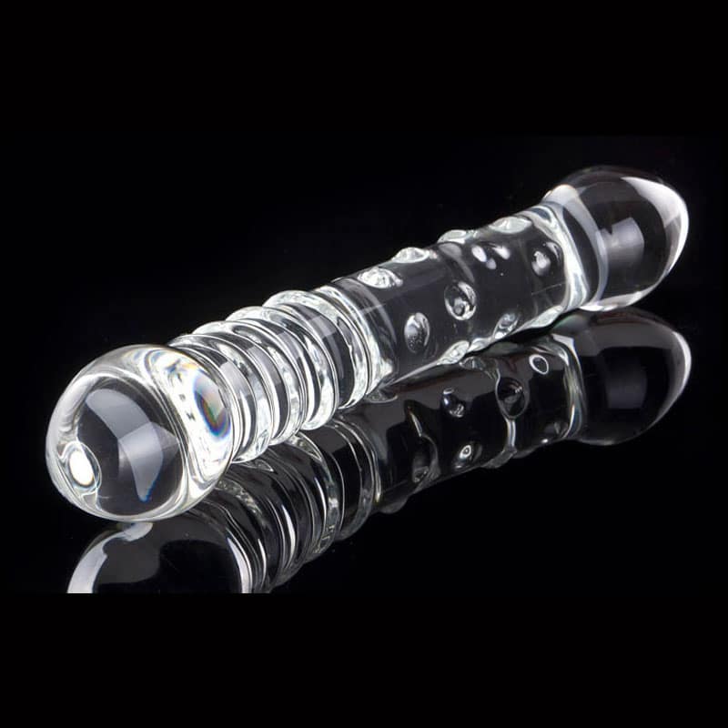 Transparent Glas Dobbelt Dildo fra Celestials