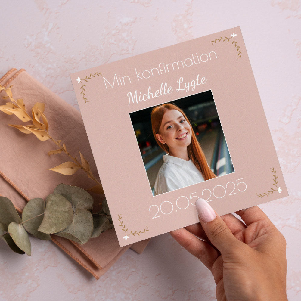 Indbydelse Til Konfirmation   Design 8 fra Dinfotobog.dk