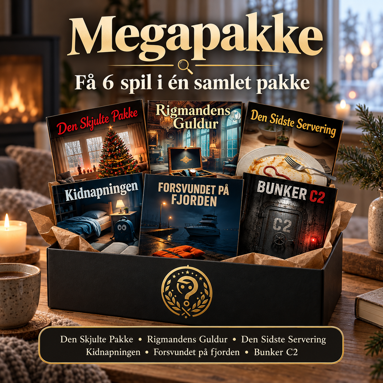 Mega Pakken   6 Spændende Mysterier Samlet I én Pakke fra Selskabsspillet