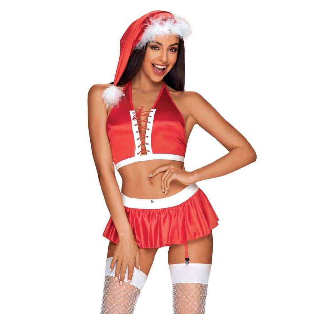 Ms Claus Kostume Rød   S M fra Obsessive