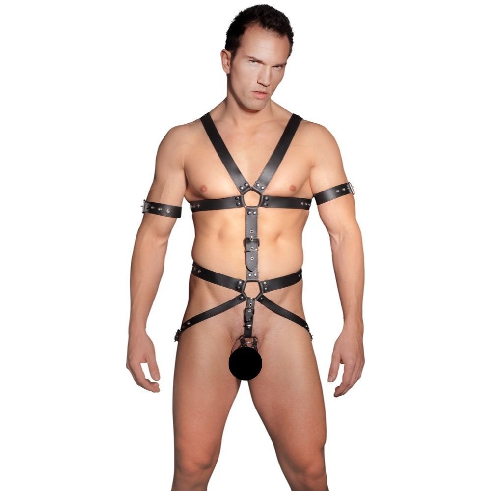 Læder Harness L  fra Zado