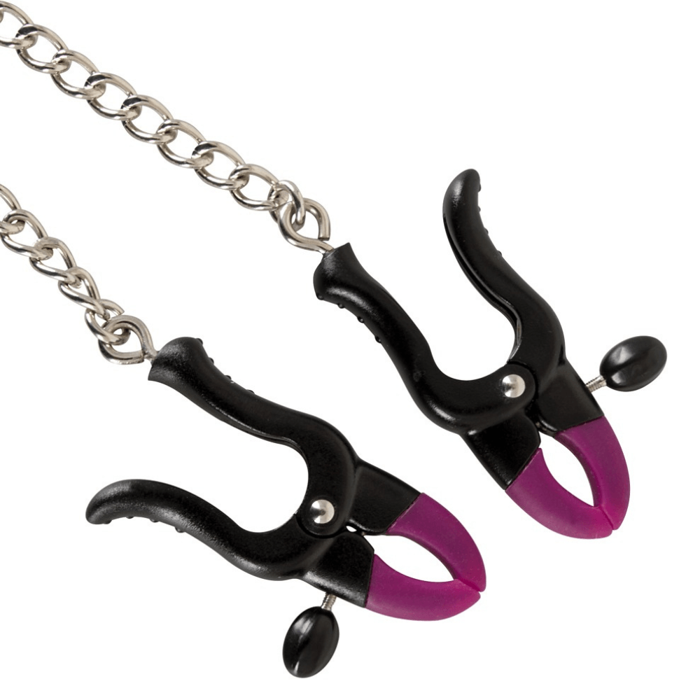 Silicone Nipple Clamps Med Kæde fra Bad Kitty